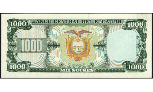 Эквадор 1000 сукре 1986 (ECUADOR 1000 sucres 1986) P 125a(5) : UNC