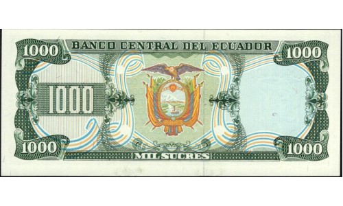 Эквадор 1000 сукре 1986 (ECUADOR 1000 sucres 1986) P 125a(6) : UNC
