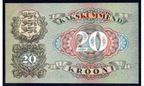 Эстония 20 крон 1932 (ESTONIA 20 krooni 1932) P 64a : UNC