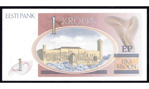 Эстония 1 крона 1992 (ESTONIA 1 kroon 1992) P 69a : UNC