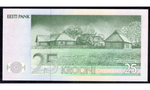 Эстония 25 крон 1991 (ESTONIA 25 krooni 1991) P 73a : UNC