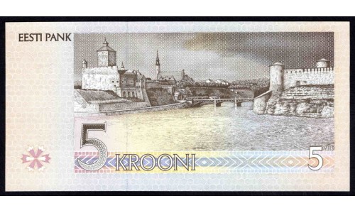 Эстония 5 крон 1994 (ESTONIA 5 krooni 1994) P 76a : UNC