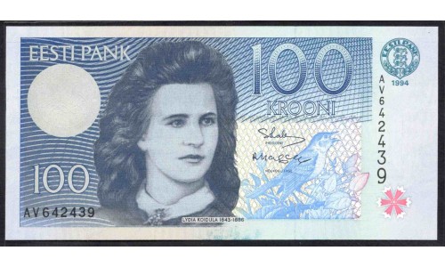 Эстония 100 крон 1994 (ESTONIA 100 krooni 1994) P 79a : UNC