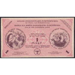 Эстония, Немецкая оккупация,  чек на 1 пункт 1945 года, Текстильный сбор : UNC-