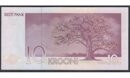 Эстония 10 крон 1992 (ESTONIA 10 krooni 1992) P 72b : UNC