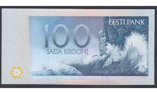 Эстония 100 крон 1994 низкий номер (ESTONIA 100 krooni 1994 low number) P 79b : UNC