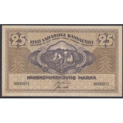 Эстония  25 марок 1919 (ESTONIA 25 marka 1919) P 47b: XF/aUNC