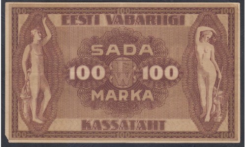 Эстония  100 марок 1919 (ESTONIA 100 marka 1919) P 48c: XF