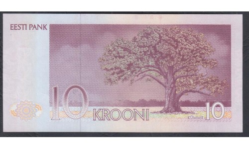 Эстония 10 крон 1991 (ESTONIA 10 krooni 1991) P 72а: UNC