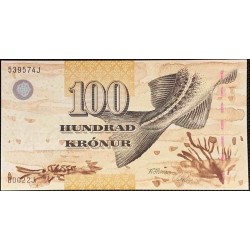Фарерские Острова 100 крон 2002 (FAEROE ISLANDS 100 Krónur 2002) P 25 : Unc
