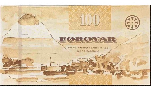 Фарерские Острова 100 крон 2011 (FAEROE ISLANDS 100 Krónur 2011) P 30 : Unc