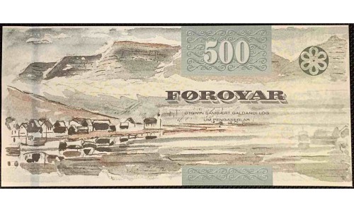 Фарерские Острова 500 крон 2011 (FAEROE ISLANDS 500 Krónur 2011) P 32 : Unc