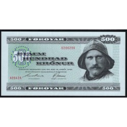 Фарерские Острова 500 крон 1994 год (FAEROE ISLANDS 500 Krónur 1994) P 22b: UNC