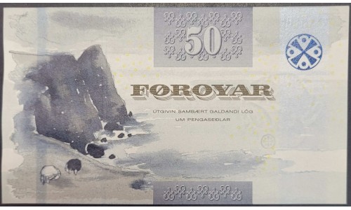Фарерские Острова 50 крон 2011 (FAEROE ISLANDS 50 Krónur 2011) P 29 : Unc