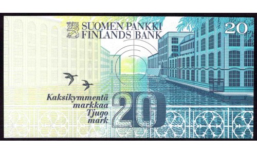 Финляндия 20 марок 1993 (FINLAND 20 Mark 1993) P 122: UNC