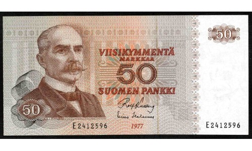Финляндия 50 марок 1977 (FINLAND 50 Mark 1977) P 108a(42): UNC