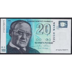 Финляндия 20 марок 1993 (FINLAND 20 Mark 1993) P 123(1) : UNC