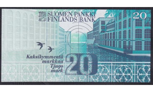 Финляндия 20 марок 1993 (FINLAND 20 Mark 1993) P 123(4) : UNC