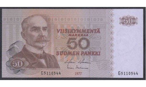 Финляндия 50 марок 1977 (FINLAND 50 Mark 1977) P 108a(63): UNC