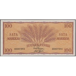 Финляндия 100 марок 1957 (FINLAND 100 Mark 1957) P 97a : UNC