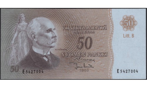 Финляндия 50 марок 1963 (FINLAND 50 Mark 1963) P 107a : XF/aUNC