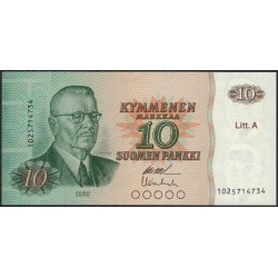 Финляндия 10 марок 1980 (FINLAND 10 Mark 1980) P 112a(32) : UNC