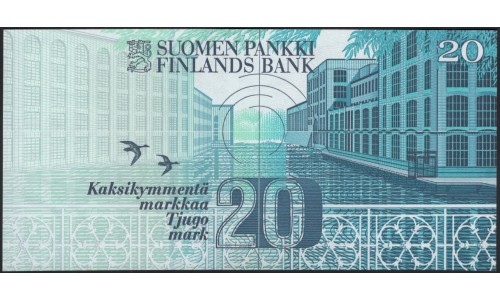 Финляндия 20 марок 1993 (FINLAND 20 Mark 1993) P 123(06) : UNC
