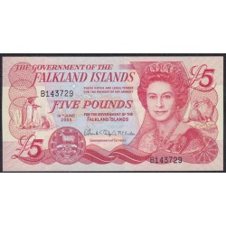 Фалклендские Острова 5 фунтов 2005 года (FALKLAND ISLANDS 5 Pounds 2005) P 17: UNC