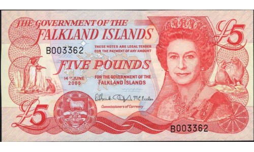 Фолклендские Острова 5 фунтов 2005 года (FALKLAND ISLANDS 5 Pounds 2005) P 17: UNC