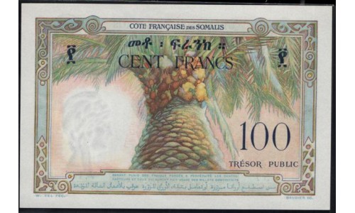 Джибути, Французское побережье Сомали 100 франков (1952) 057 V.146(FRANCAISE des SOMALIS 100 francs (1952)) P 26: UNC