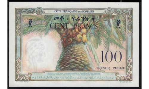 Джибути, Французское побережье Сомали 100 франков (1952) 782 O. 146 (FRANCAISE des SOMALIS 100 francs (1952)) P 26: UNC