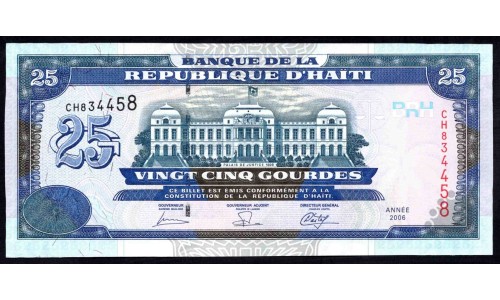 Гаити 25 гурдов 2006 г. (HAITI 25 Gourdes 2006) P 266с: UNC