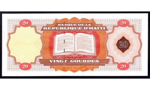 Гаити 20 гурдов 2001 г. (HAITI 20 Gourdes 2001) P 271А: UNC