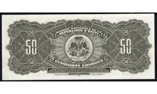 Гаити 50 гурд 22.11.1973 года, РЕАЛЬНАЯ РЕДКОСТЬ! (HAITI 50 Gourdes 22.11.1973, RARE) P213(2): UNC
