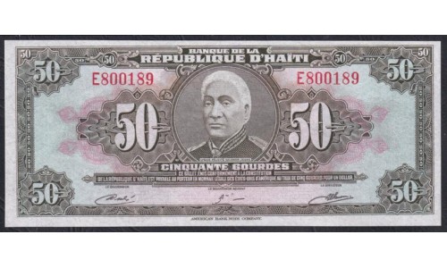 Гаити 50 гурд 17.08.1979 года, Полимерная, Тювек, Реальная РЕДКОСТЬ (HAITI 50 Gourdes 17.08.1979, Pjlymer, Tyvek, RARE) P235Аb: UNC