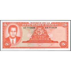 Гаити 5 гурдов 1979 года (HAITI 5 Gourdes 1979) P 241: UNC