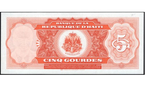 Гаити 5 гурдов 1979 года (HAITI 5 Gourdes 1979) P 241: UNC
