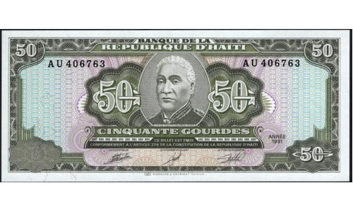 Гаити 50 гурдов 1991 (HAITI 50 Gourdes 1991) P 257 : UNC
