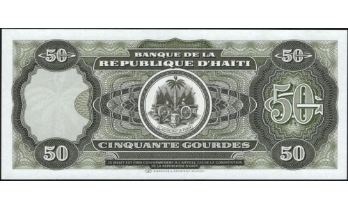 Гаити 50 гурдов 1991 (HAITI 50 Gourdes 1991) P 257 : UNC