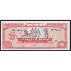 Гаити 5 гурдов 1992 г. (HAITI 5 Gourdes 1992) P 261: UNC