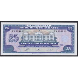 Гаити 25 гурдов 1993 г. (HAITI 25 Gourdes 1993) P 262: UNC