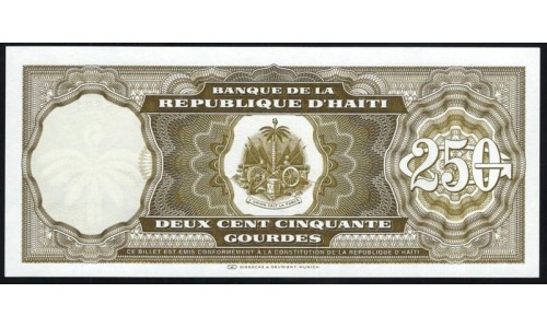 Гаити 250 гурдов 1994 год, РЕАЛЬНЫЙ РАРИТЕТ (HAITI 250 Gourdes 1994, RARE) P 263: UNC