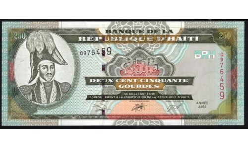Гаити 250 гурдов 2003 г. (HAITI 250 Gourdes 2003) P 269b: UNC