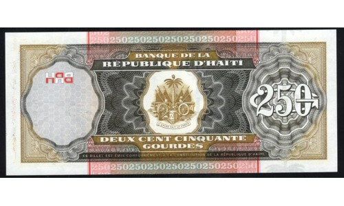Гаити 250 гурдов 2003 г. (HAITI 250 Gourdes 2003) P 269b: UNC