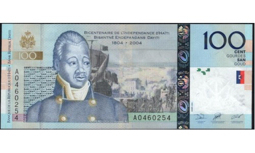 Гаити 100 гурдов 2004 г. (HAITI 100 Gourdes 2004) P 275a: UNC-