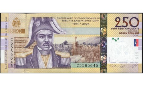 Гаити 250 гурдов 2008 (HAITI 250 Gourdes 2008) P 276c : UNC