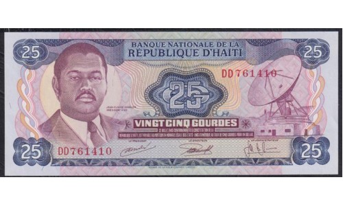 Гаити 25 гурдов 22.11.1973 года, РЕДКИЕ (HAITI 25 Gourdes 22ю11ю1973) P 218: UNC