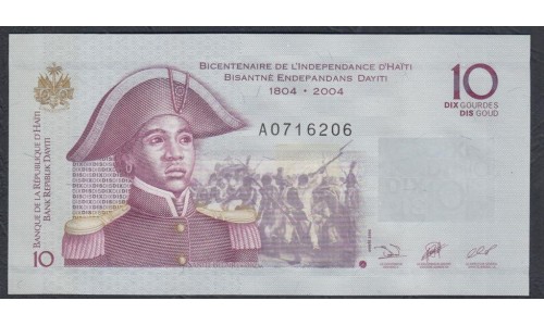 Гаити 10 гурдов 2004 г. (HAITI 10 Gourdes 2004) P 272: UNC