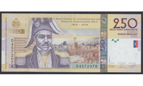 Гаити 250 гурдов 2010 г. (HAITI 25 Gourdes 2010) P 276d: UNC