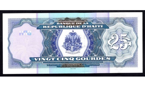 Гаити 25 гурдов 2004 г. (HAITI 25 Gourdes 2004) P266b: UNC